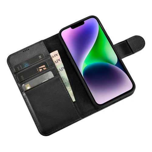Kup Carcasă iCarer Wallet Anti-RFID 2in1 Apple iPhone 14 negru - ICR453 - {ean13} - Sklep Home Screen