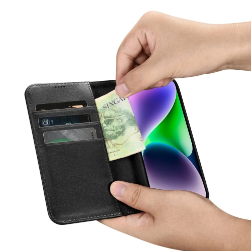 Kup Carcasă iCarer Wallet Anti-RFID 2in1 Apple iPhone 14 negru - ICR453 - {ean13} - Sklep Home Screen