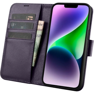 Kup Etui iCarer Wallet Anti-RFID 2in1 Apple iPhone 14 tmavě fialové - ICR456 - {ean13} - Sklep Home Screen