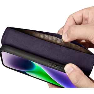 Kup Etui iCarer Wallet Anti-RFID 2in1 Apple iPhone 14 tmavě fialové - ICR456 - {ean13} - Sklep Home Screen