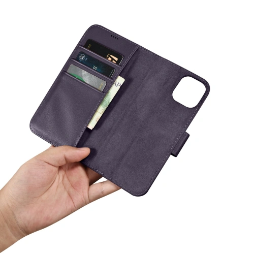 Kup Case iCarer Wallet Anti-RFID 2in1 Apple iPhone 14 dunkelviolett - ICR456 - {ean13} - Sklep Home Screen
