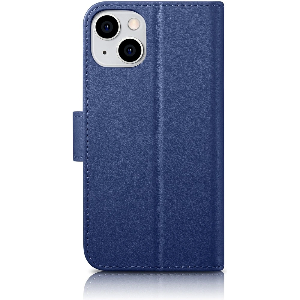 Etui iCarer Wallet Anti-RFID 2in1 Apple iPhone 14 niebieski