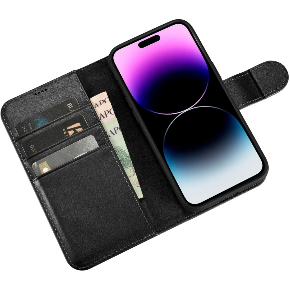 Etui iCarer Wallet Anti-RFID 2in1 Apple iPhone 14 Pro czarny