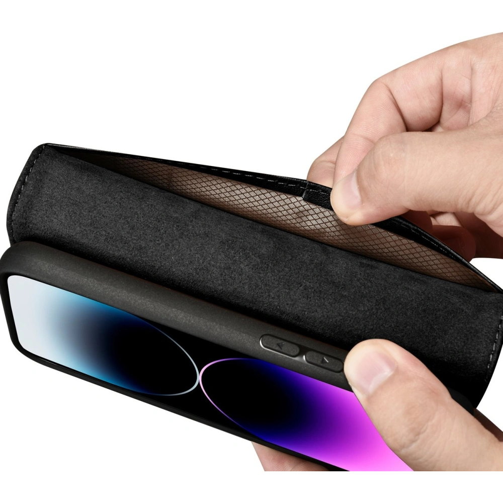 Etui iCarer Wallet Anti-RFID 2in1 Apple iPhone 14 Pro czarny