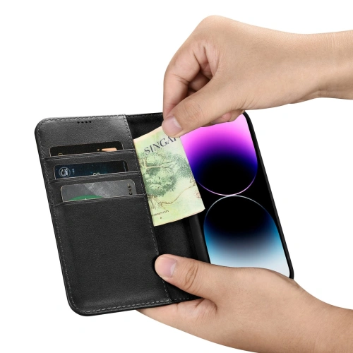 Kup Etui iCarer Wallet Anti-RFID 2in1 Apple iPhone 14 Pro černé - ICR459 - {ean13} - Sklep Home Screen