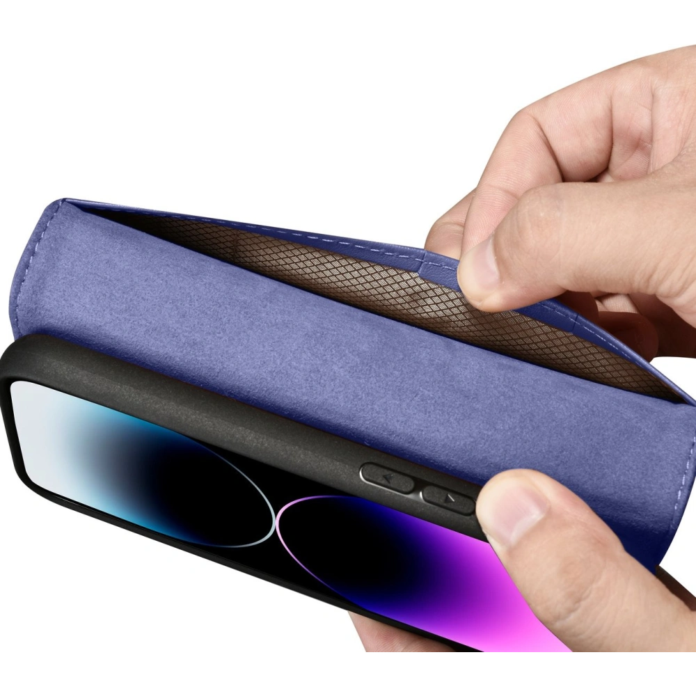 Etui iCarer Wallet Anti-RFID 2in1 Apple iPhone 14 Pro jasnofioletowy