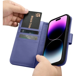 Kup Etui iCarer Wallet Anti-RFID 2in1 Apple iPhone 14 Pro jasnofialová - ICR463 - {ean13} - Sklep Home Screen