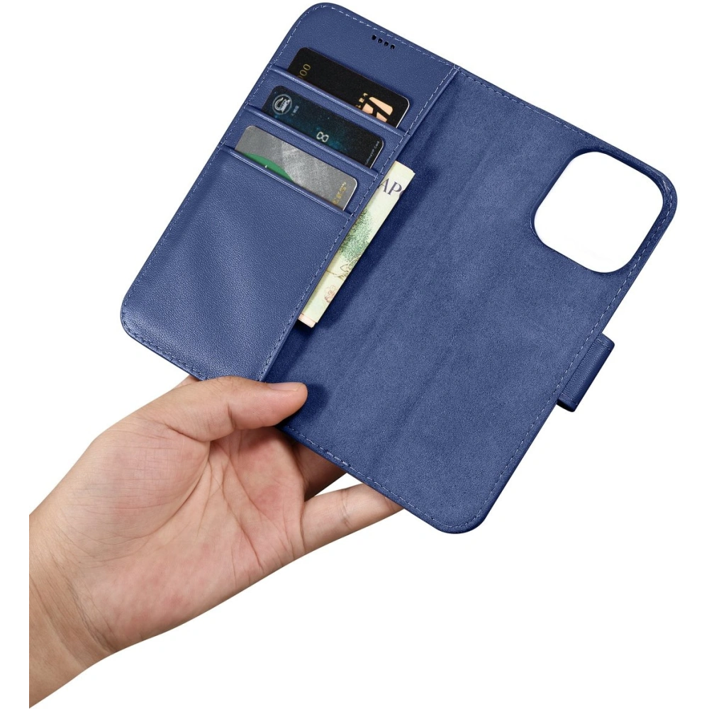 Etui iCarer Wallet Anti-RFID 2in1 Apple iPhone 14 Pro niebieski