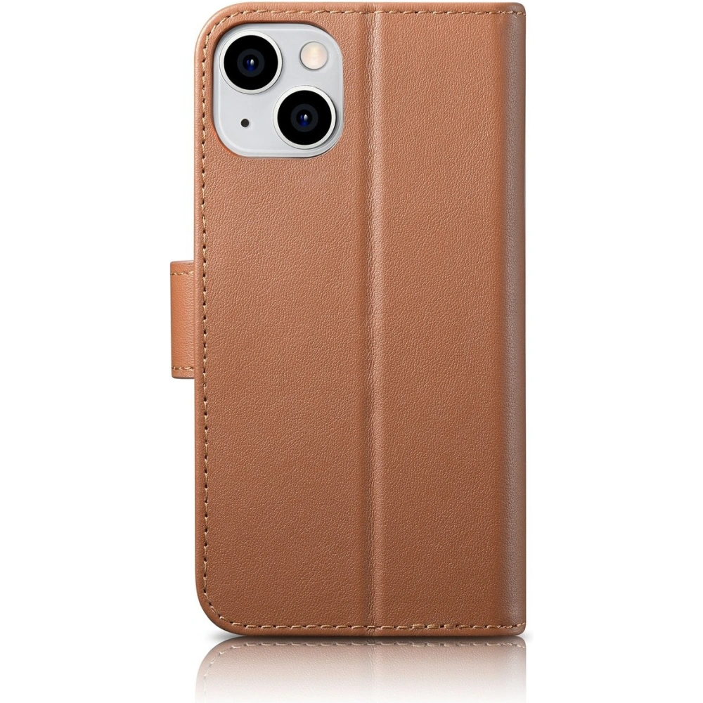 Etui iCarer Wallet Anti-RFID 2in1 Apple iPhone 14 Plus / 15 Plus brązowy