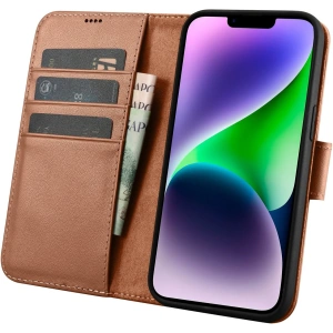 Kup Etui iCarer Wallet Anti-RFID 2in1 Apple iPhone 14 Plus / 15 Plus brązowy - ICR466 - {ean13} - Sklep Home Screen
