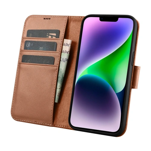 Kup Etui iCarer Wallet Anti-RFID 2in1 Apple iPhone 14 Plus / 15 Plus hnědé - ICR466 - {ean13} - Sklep Home Screen