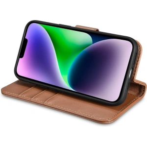 Kup Etui iCarer Wallet Anti-RFID 2in1 Apple iPhone 14 Plus / 15 Plus brązowy - ICR466 - {ean13} - Sklep Home Screen