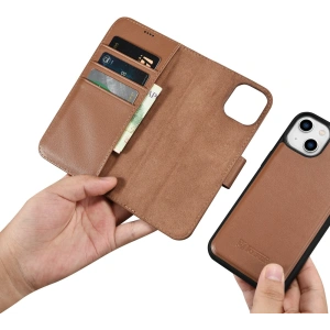 Kup Etui iCarer Wallet Anti-RFID 2in1 Apple iPhone 14 Plus / 15 Plus hnědé - ICR466 - {ean13} - Sklep Home Screen