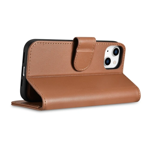 Kup Etui iCarer Wallet Anti-RFID 2in1 Apple iPhone 14 Plus / 15 Plus hnědé - ICR466 - {ean13} - Sklep Home Screen