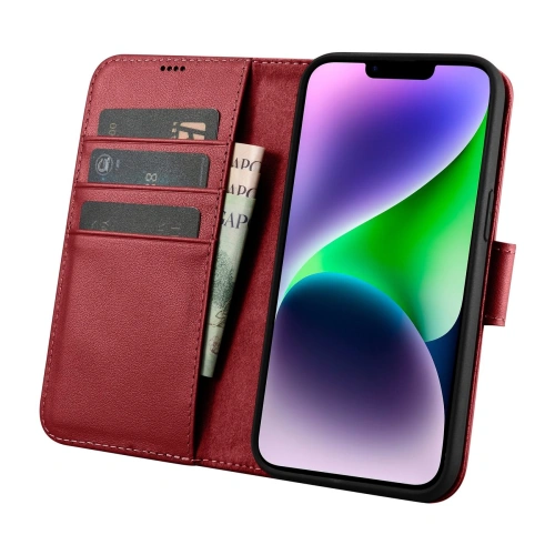 Kup Etui iCarer Wallet Anti-RFID 2in1 Apple iPhone 14 Plus / 15 Plus červené - ICR467 - {ean13} - Sklep Home Screen