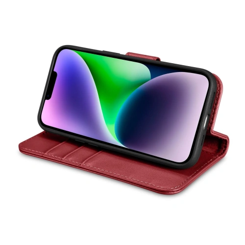 Kup Etui iCarer Wallet Anti-RFID 2in1 Apple iPhone 14 Plus / 15 Plus piros - ICR467 - {ean13} - Sklep Home Screen