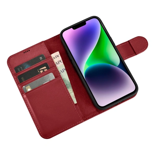 Kup Etui iCarer Wallet Anti-RFID 2in1 Apple iPhone 14 Plus / 15 Plus červené - ICR467 - {ean13} - Sklep Home Screen