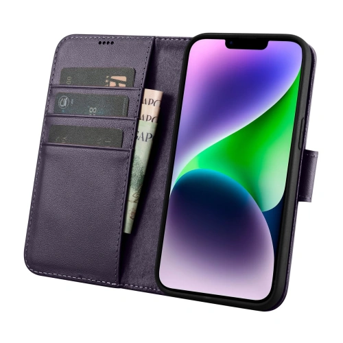 Kup Etui iCarer Wallet Anti-RFID 2in1 Apple iPhone 14 Plus / 15 Plus tmavě fialová - ICR468 - {ean13} - Sklep Home Screen