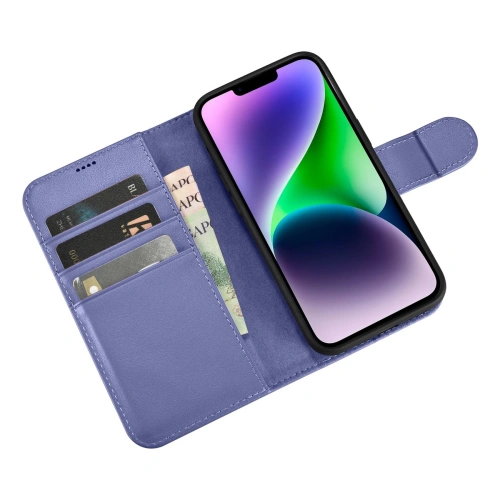 Kup Case iCarer Wallet Anti-RFID 2in1 Apple iPhone 14 Plus / 15 Plus helllila - ICR469 - {ean13} - Sklep Home Screen