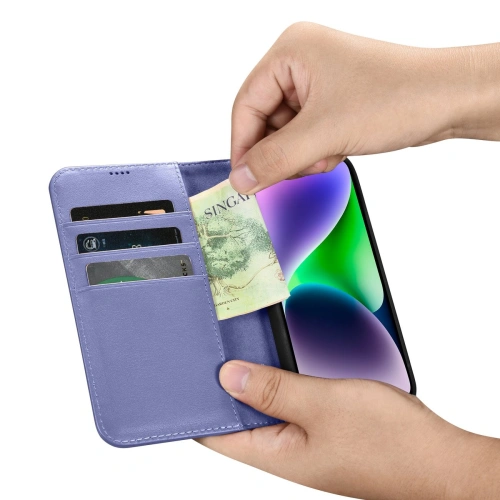Kup Etui iCarer Wallet Anti-RFID 2in1 Apple iPhone 14 Plus / 15 Plus jasnofialový - ICR469 - {ean13} - Sklep Home Screen