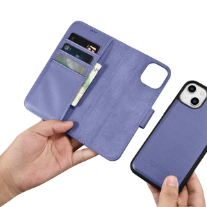 Kup Etui iCarer Wallet Anti-RFID 2in1 Apple iPhone 14 Plus / 15 Plus jasnofioletowy - ICR469 - {ean13} - Sklep Home Screen