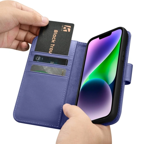 Kup Etui iCarer Wallet Anti-RFID 2in1 Apple iPhone 14 Plus / 15 Plus jasnofialový - ICR469 - {ean13} - Sklep Home Screen
