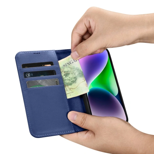Kup Etui iCarer Wallet Anti-RFID 2in1 Apple iPhone 14 Plus / 15 Plus modré - ICR470 - {ean13} - Sklep Home Screen