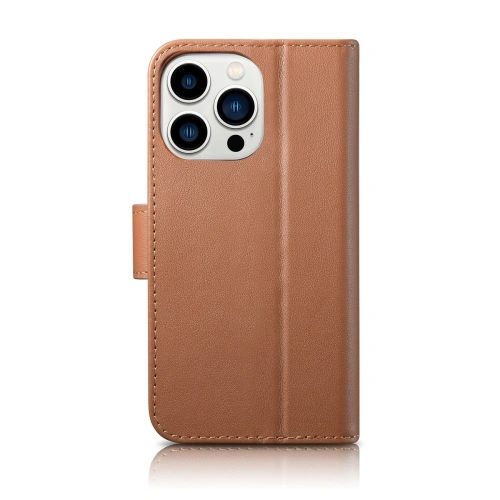 Kup Husă iCarer Wallet Anti-RFID 2în1 Apple iPhone 14 Pro Max maro - ICR472 - {ean13} - Sklep Home Screen
