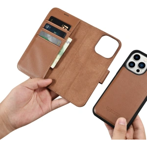 Kup Etui iCarer Wallet Anti-RFID 2in1 Apple iPhone 14 Pro Max hnědá - ICR472 - {ean13} - Sklep Home Screen