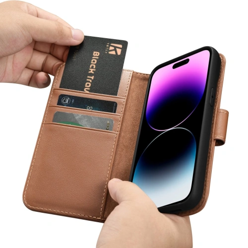 Buy iCarer Wallet Anti-RFID 2in1 Apple iPhone 14 Pro Max brown - ICR472 - {ean13} - Home Screen Store Europe