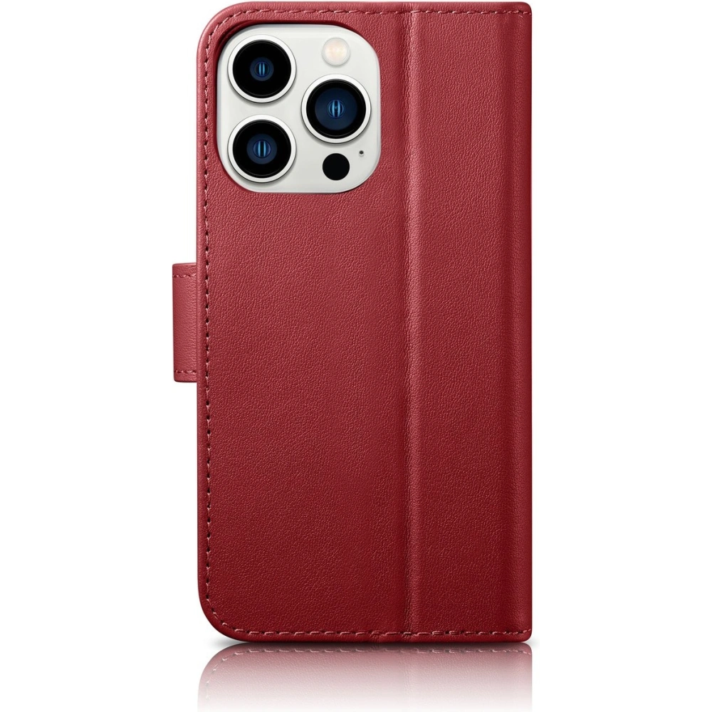 Etui iCarer Wallet Anti-RFID 2in1 Apple iPhone 14 Pro Max czerwony