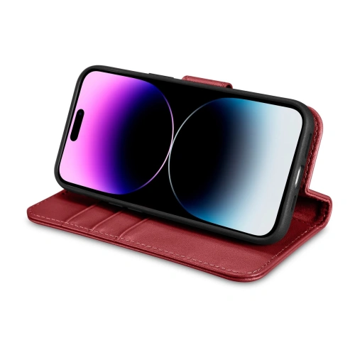 Buy iCarer Wallet Anti-RFID 2in1 Apple iPhone 14 Pro Max red - ICR473 - {ean13} - Home Screen Store Europe