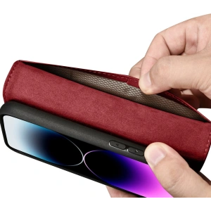Kup Etui iCarer Wallet Anti-RFID 2in1 Apple iPhone 14 Pro Max červené - ICR473 - {ean13} - Sklep Home Screen