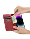 Kup Etui iCarer Wallet Anti-RFID 2in1 Apple iPhone 14 Pro Max piros - ICR473 - {ean13} - Sklep Home Screen