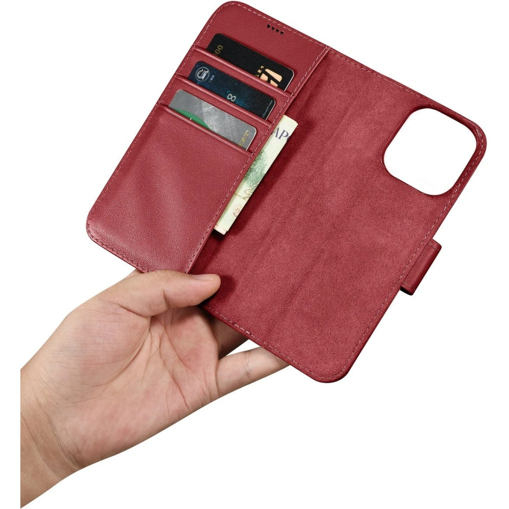 Etui iCarer Wallet Anti-RFID 2in1 Apple iPhone 14 Pro Max czerwony