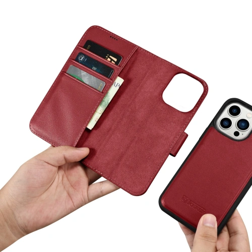 Kup Etui iCarer Wallet Anti-RFID 2in1 Apple iPhone 14 Pro Max červené - ICR473 - {ean13} - Sklep Home Screen