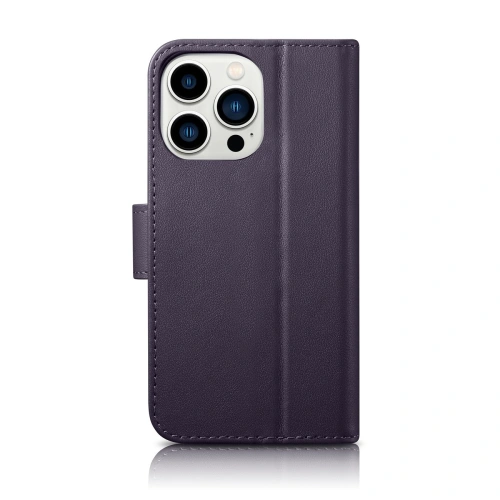 Kup Case iCarer Wallet Anti-RFID 2in1 Apple iPhone 14 Pro Max dunkelviolett - ICR474 - {ean13} - Sklep Home Screen