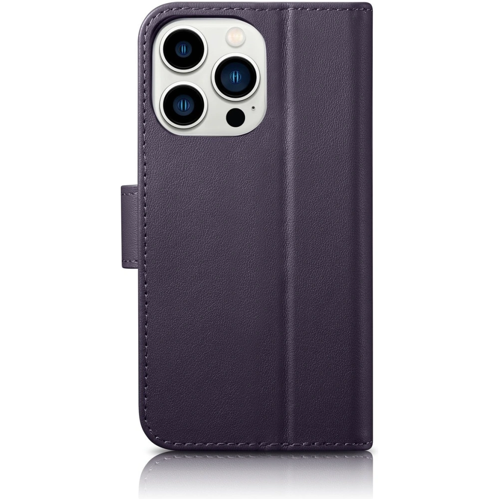 Etui iCarer Wallet Anti-RFID 2in1 Apple iPhone 14 Pro Max ciemnofioletowy