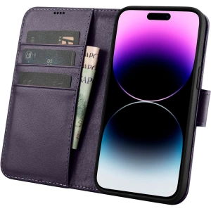 Kup Etui iCarer Wallet Anti-RFID 2in1 Apple iPhone 14 Pro Max tmavě fialové - ICR474 - {ean13} - Sklep Home Screen