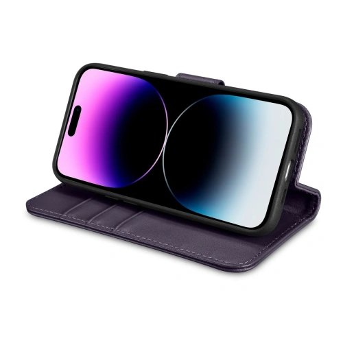 Kup Case iCarer Wallet Anti-RFID 2in1 Apple iPhone 14 Pro Max dunkelviolett - ICR474 - {ean13} - Sklep Home Screen