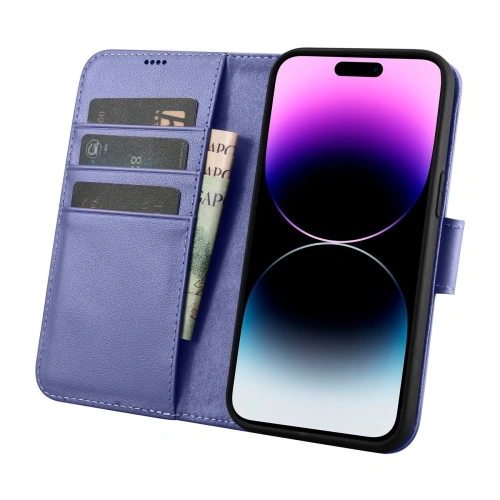 Kup Husă iCarer Wallet Anti-RFID 2in1 Apple iPhone 14 Pro Max violet deschis - ICR475 - {ean13} - Sklep Home Screen