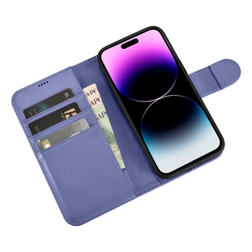Kup Husă iCarer Wallet Anti-RFID 2in1 Apple iPhone 14 Pro Max violet deschis - ICR475 - {ean13} - Sklep Home Screen