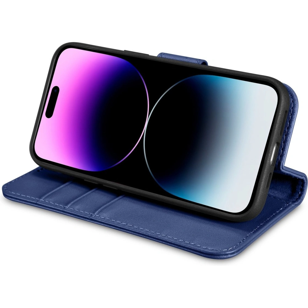 Etui iCarer Wallet Anti-RFID 2in1 Apple iPhone 14 Pro Max niebieski