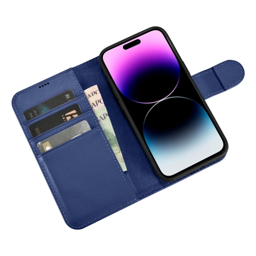 Kup Etui iCarer Wallet Anti-RFID 2in1 Apple iPhone 14 Pro Max modré - ICR476 - {ean13} - Sklep Home Screen