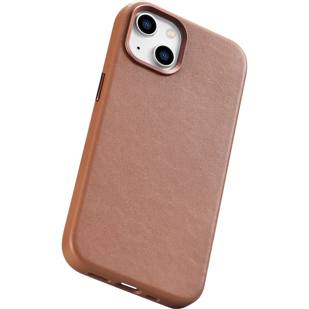 Etui iCarer Case Leather MagSafe Apple iPhone 14 Plus / 15 Plus brązowy