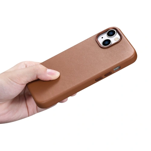 Kup Husă iCarer Case Leather MagSafe Apple iPhone 14 Plus / 15 Plus maro - ICR478 - {ean13} - Sklep Home Screen