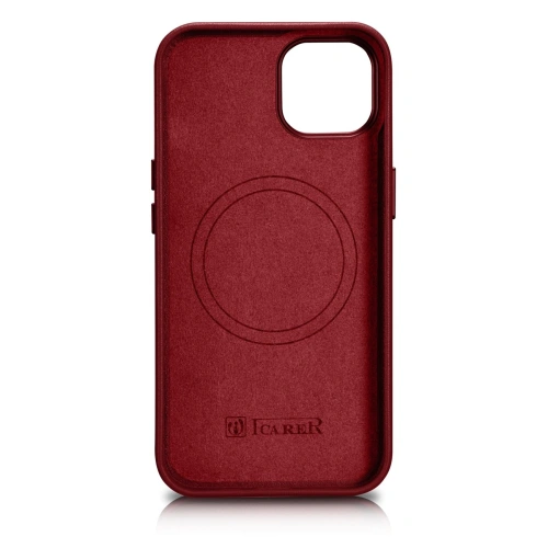 Kup Etui iCarer Case Leather MagSafe Apple iPhone 14 Plus / 15 Plus czerwony - ICR479 - {ean13} - Sklep Home Screen