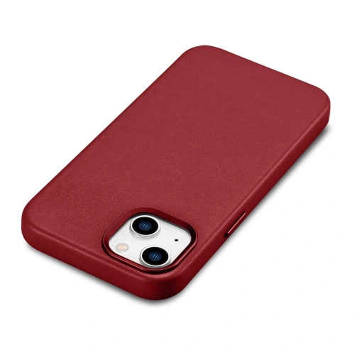 Buy iCarer Case Leather MagSafe Apple iPhone 14 Plus / 15 Plus red - ICR479 - {ean13} - Home Screen Store Europe