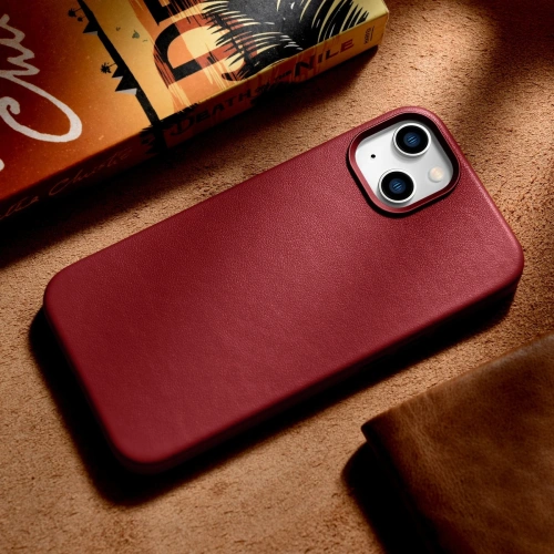 Kup Etui iCarer Case Leather MagSafe Apple iPhone 14 Plus / 15 Plus czerwony - ICR479 - {ean13} - Sklep Home Screen