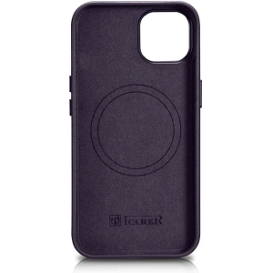 Kup Etui iCarer Case Leather MagSafe Apple iPhone 14 Plus / 15 Plus tmavě fialová - ICR480 - {ean13} - Sklep Home Screen